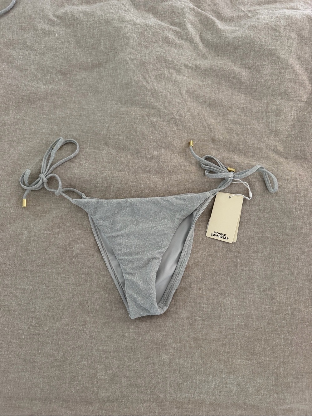 Monday Swimwear Le Marais Bottom - Soft Silver Shimmer